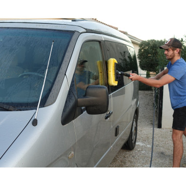 OPTIMA Balai de lavage télescopique 4 faces Extensible jusqu'à 2m50