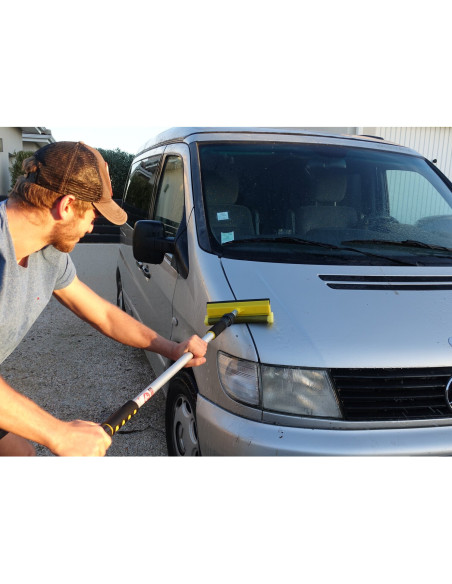 OPTIMA Raclette / brosse lave-vitre Camping car Extensible jusqu'à 2m40