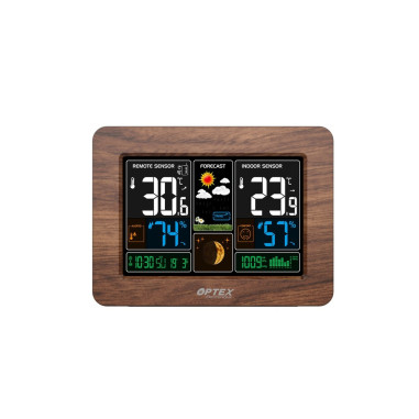 OPTEX Station Météo Facade Interchangeable 2 Faces Bois/Noir