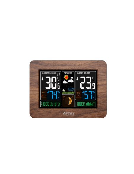 OPTEX Station Météo Facade Interchangeable 2 Faces Bois/Noir