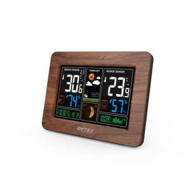 OPTEX Station Météo Facade Interchangeable 2 Faces Bois/Noir