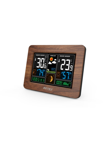 OPTEX Station Météo Facade Interchangeable 2 Faces Bois/Noir