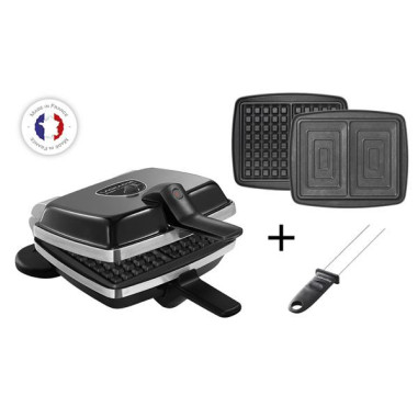 Gaufrier / Croque + pic à gaufres - Super 2 Antiadhésif - 39426
