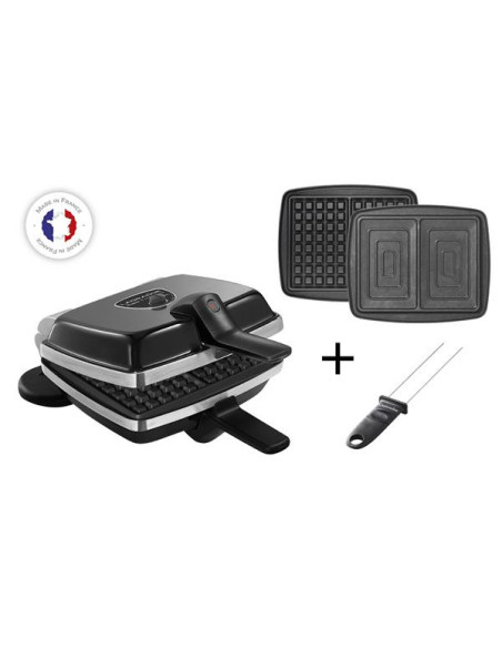 Gaufrier / Croque + pic à gaufres - Super 2 Antiadhésif - 39426