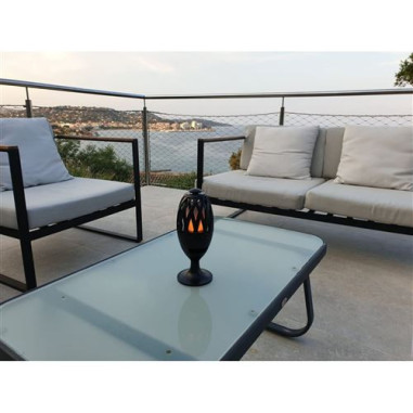 Haut-parleur Sans Fil Bluetooth LED Effet Flamme - Intérieur / Extérieur