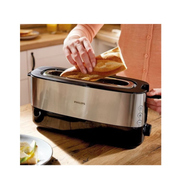 Pack PHILIPS Bouilloire 1.7L + Grille-pain 1 fente 1030W Inox/Noir