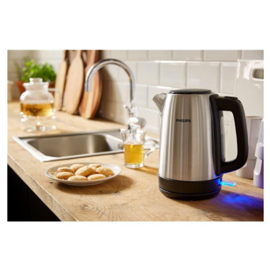 Pack PHILIPS Bouilloire 1.7L + Grille-pain 1 fente 1030W Inox/Noir