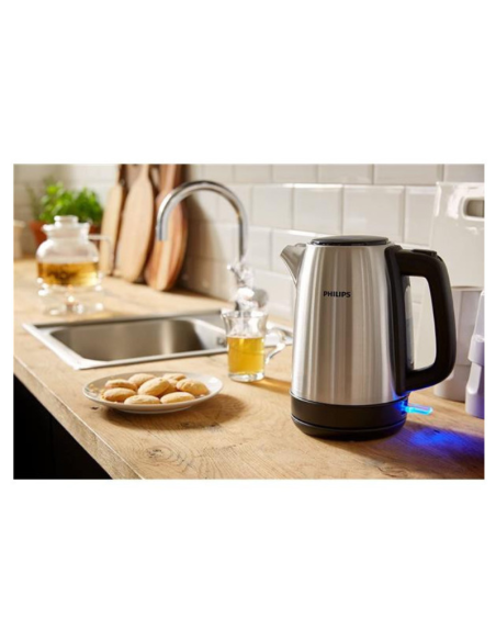 Pack PHILIPS Bouilloire 1.7L + Grille-pain 1 fente 1030W Inox/Noir