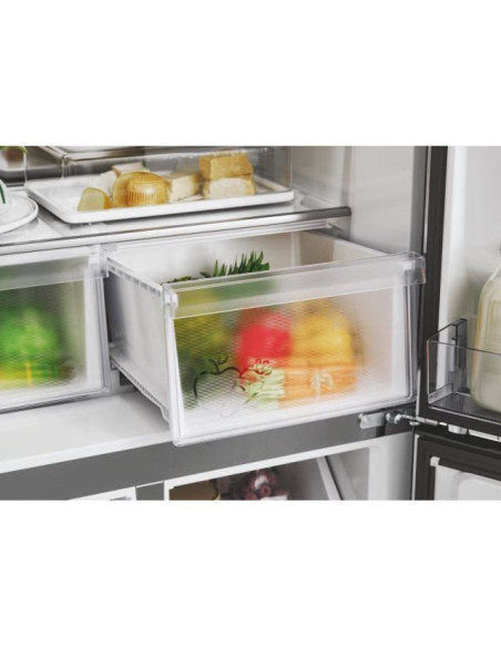 CANDY CFQQ5T817EWPS Réfrigérateur Multiportes Carbone 463L Froid Ventilé