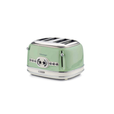 PACK ARIETE Bouilloire électrique 1,7L + Grille-pain 4 fentes 1600W Vert Vintage