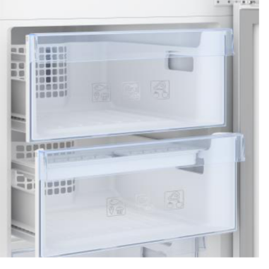 BEKO Réfrigérateur combiné Blanc 343L Froid Statique