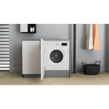 WHIRLPOOL Lave-linge Tout-intégrable Hublot 7 Kg 1400 trs/min 14 Programmes Blanc