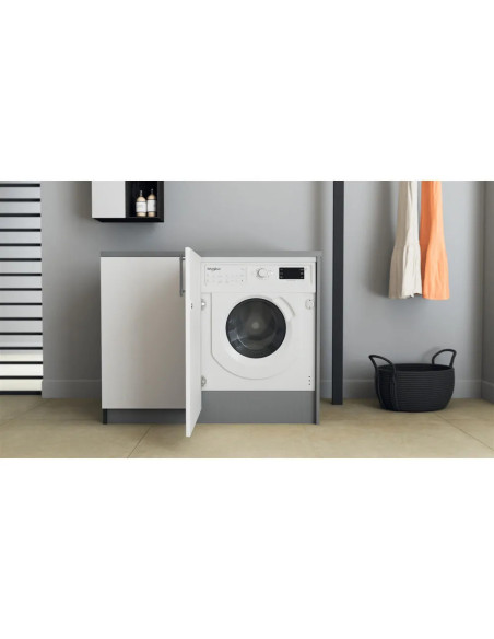 WHIRLPOOL Lave-linge Tout-intégrable Hublot 7 Kg 1400 trs/min 14 Programmes Blanc
