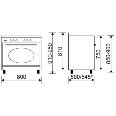Piano de cuisson mixte GU850CER