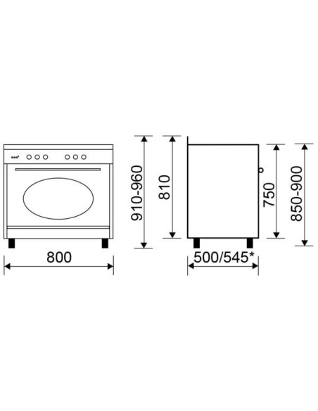 Piano de cuisson mixte GU850CER