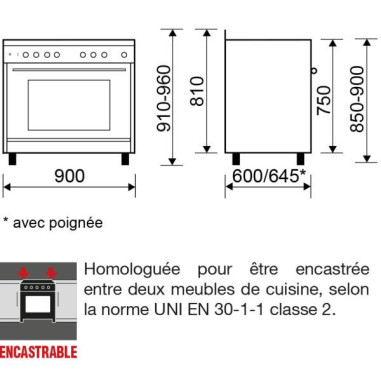 Piano de cuisson gaz GE960CMBK2