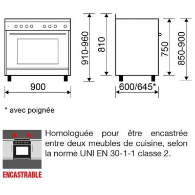 Piano de cuisson mixte GE960CVIX2