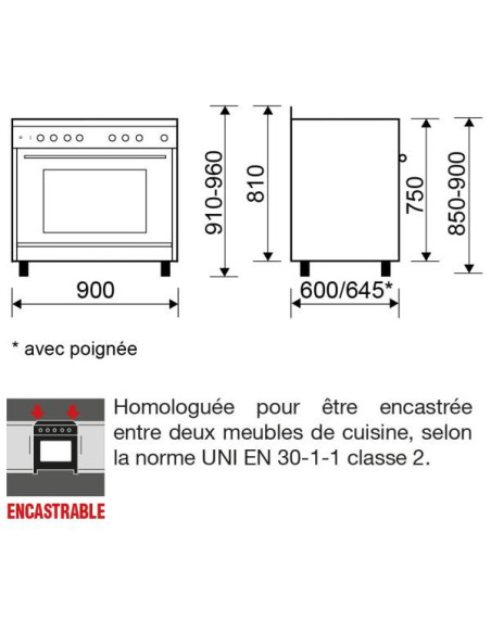 Piano de cuisson mixte GE960CVIX2