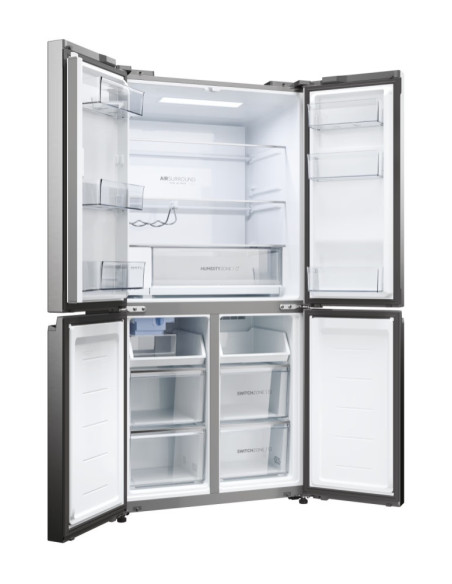 HAIER HCW58F18EHMP Réfrigérateur Multiportes Platinium 504L Froid Ventilé Total No Frost
