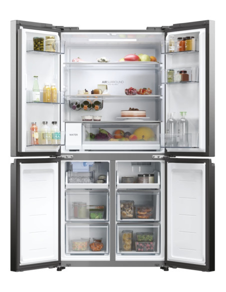 HAIER HCW58F18EHMP Réfrigérateur Multiportes Platinium 504L Froid Ventilé Total No Frost