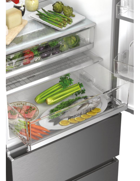 HAIER Réfrigérateur Combiné Platinium 483L Froid Ventilé Total No Frost