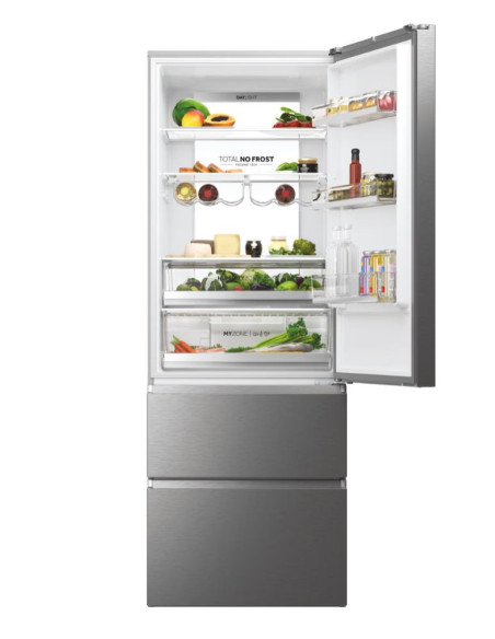 HAIER Réfrigérateur Combiné Platinium 483L Froid Ventilé Total No Frost