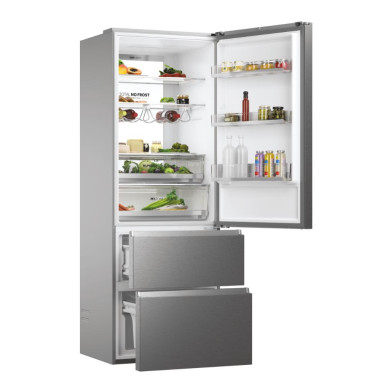 HAIER Réfrigérateur Combiné Platinium 483L Froid Ventilé Total No Frost