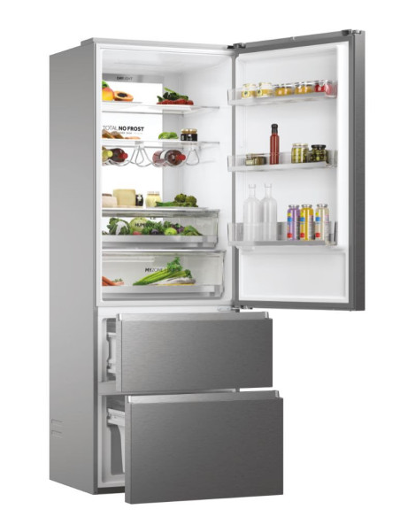 HAIER Réfrigérateur Combiné Platinium 483L Froid Ventilé Total No Frost