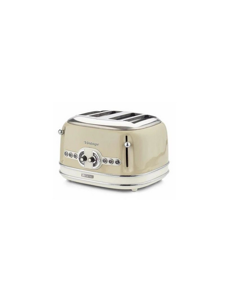PACK ARIETE Bouilloire électrique 1,7L + Grille-pain 4 fentes 1600W BEIGE Vintage