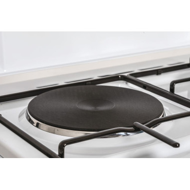 ROSIERES Cuisinière mixte Blanc Convection Naturelle Multifonction 4 plaques Four catalyse 60L