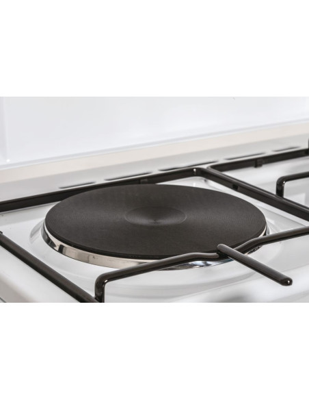 ROSIERES Cuisinière mixte Blanc Convection Naturelle Multifonction 4 plaques Four catalyse 60L