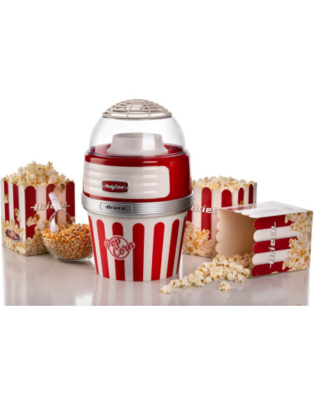 ARIETE Machine à Pop-Corn XL Party Time Rouge 1L