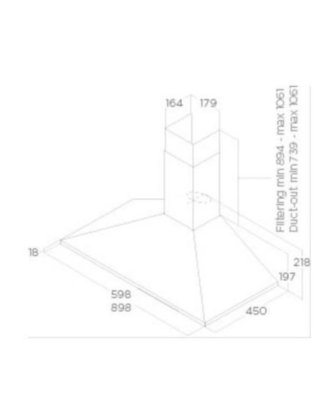 Hotte décorative murale PRF0091763B