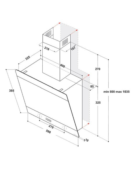 Hotte décorative murale AKR62FLTK
