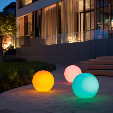 Boule Solaire Lumineuse 30cm IP65 LED Multicolore
