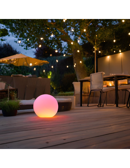 Boule Solaire Lumineuse 30cm IP65 LED Multicolore