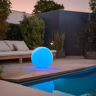 Boule Lumineuse Solaire 40cm IP65 LED Multicolore
