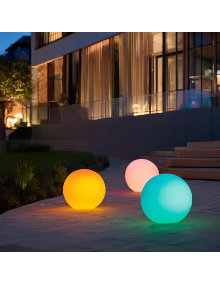 Boule Lumineuse Solaire 40cm IP65 LED Multicolore