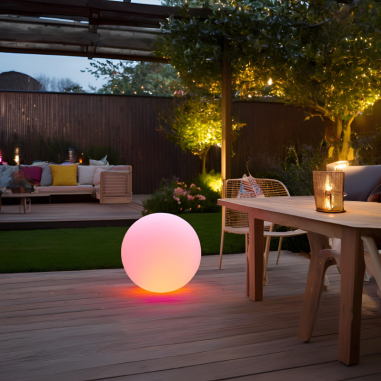 Boule Lumineuse Solaire 40cm IP65 LED Multicolore