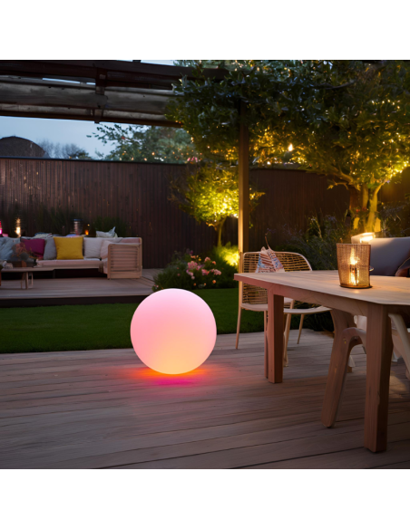 Boule Lumineuse Solaire 40cm IP65 LED Multicolore