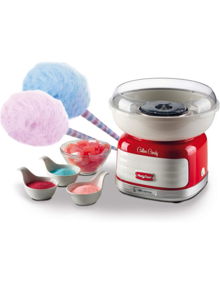 PACK ARIETE PARTY TIME Machine à Pop-Corn XL Rouge 1L+ Machine Barbe à papa Rouge