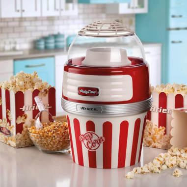 PACK ARIETE PARTY TIME Machine à Pop-Corn XL Rouge 1L+ Machine Barbe à papa Rouge
