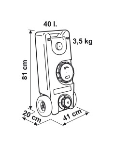 Réservoirs à roulettes Roll-Tank 40 Modèle 40 W 2