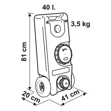 Réservoirs à roulettes Roll-Tank 40 Modèle 40 W