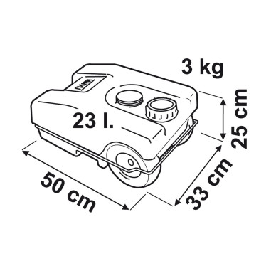 Réservoirs à roulettes Roll-Tank 23 Modèle 23 W