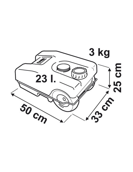 Réservoirs à roulettes Roll-Tank 23 Modèle 23 W
