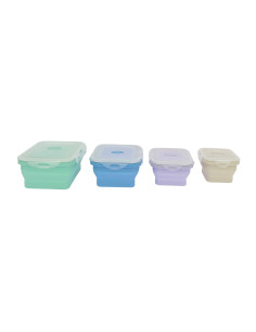 INCASA Lot de 4 boîtes alimentaires rétractables camping 2