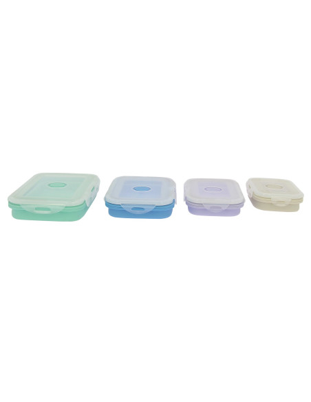 INCASA Lot de 4 boîtes alimentaires rétractables camping