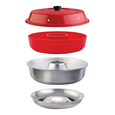 Moule en silicone pour four A l'unité. Rouge