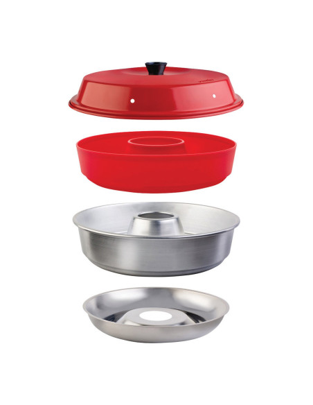 Moule en silicone pour four A l'unité. Rouge